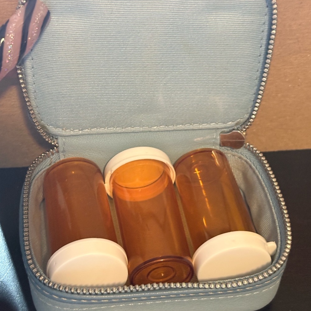 Coach Sky Blue Leather Medicine Case - Picture 4 of 5